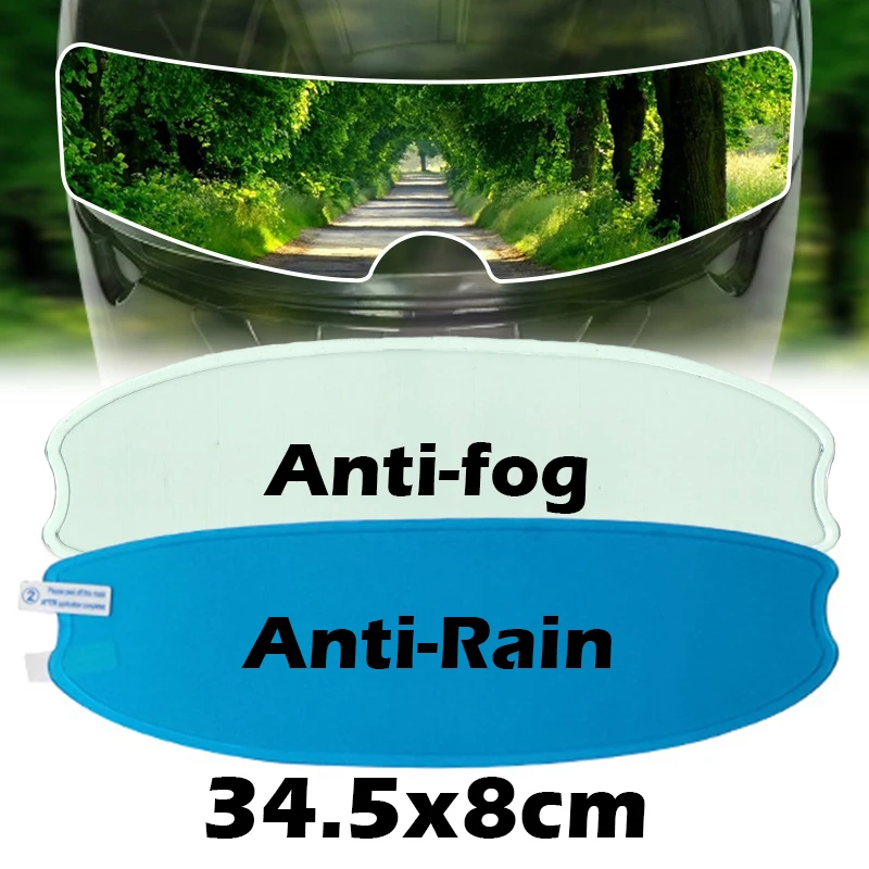 Motorcycle Gear Helmets - ฟิล์มกันฝ้าสำหรับหมวกกันน็อคมอเตอร์ไซค์ เคลือบนาโน ทนทาน สติ๊กเกอร์ใสสำหรับแผ่นบังแดดมอเตอร์ไซค์ อุปกรณ์เสริมเพื่อความปลอดภัยในการขับขี่ ป้องกันฝน
