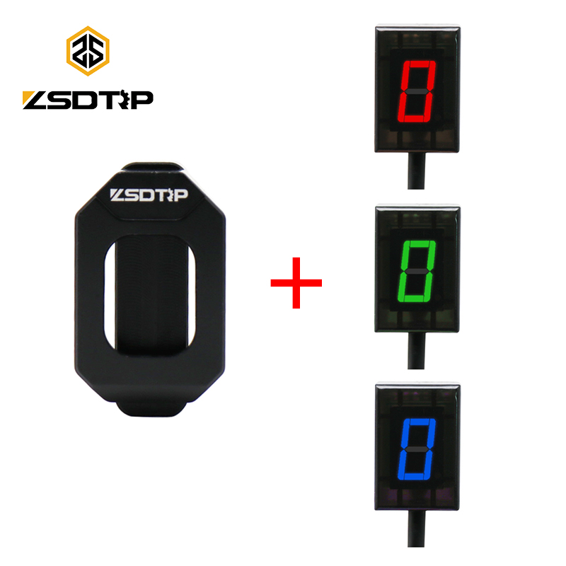 Motorcycle Gear Ratio - ZSDTRP 6 Speed Universal รถจักรยานยนต์ตัวบ่งชี้เกียร์ดิจิตอลจอแสดงผล LED