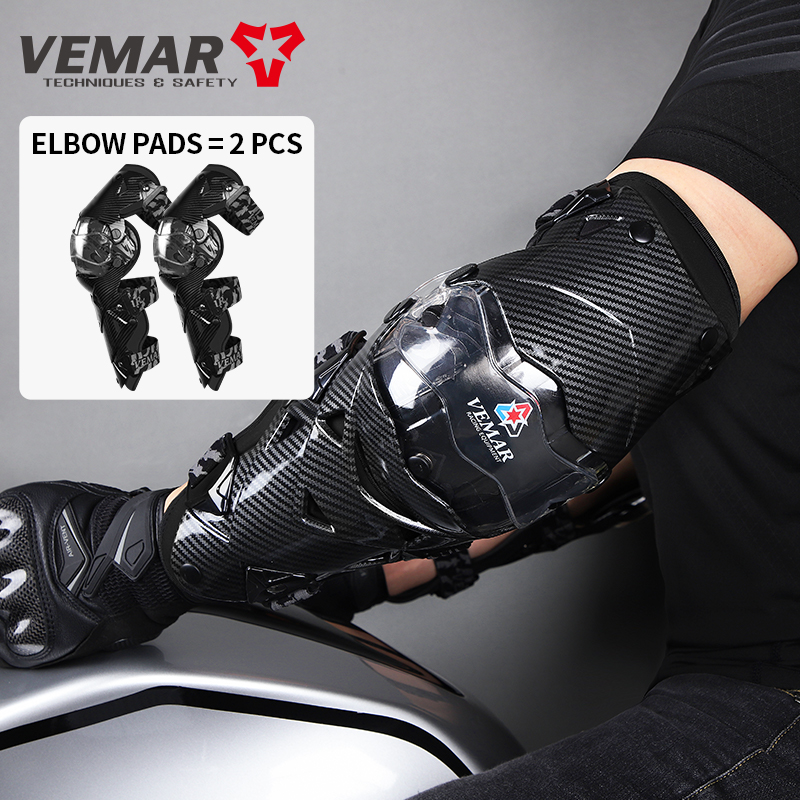 Motorcycle Gear Mens - สนับศอกวิบาก VEMAR E-18H อุปกรณ์ป้องกันสำหรับขี่มอเตอร์ไซค์สำหรับผู้ชายและผู้หญิง โครงแข็งและแผ่นดูดซับแรงกระแทก