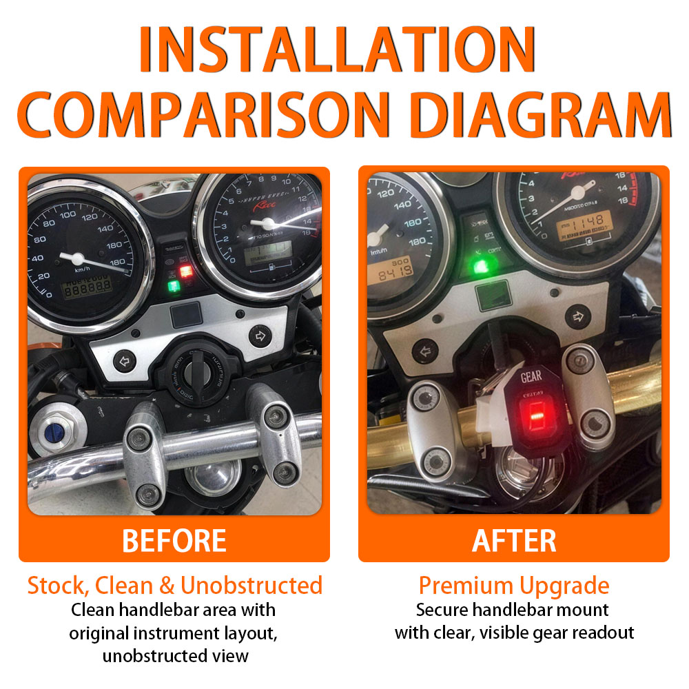 อุปกรณ์เสริมมอเตอร์ไซค์อเนกประ - Motorcycle Gear Display บทวิจารณ์และราคา
