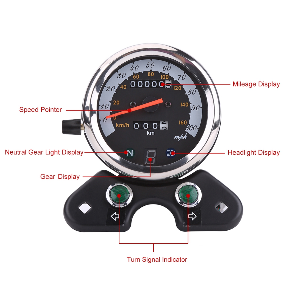 มาตรวัดความเร็วรถจักรยานยนต์คู - Motorcycle Gear Display บทวิจารณ์และราคา