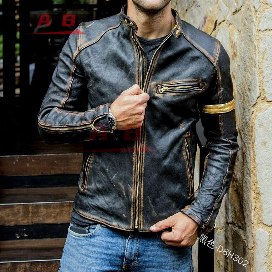 เสื้อแจ็คเก็ตหนังสไตล์เรโทรสำห - Gearx Motorcycle Jacket บทวิจารณ์และราคา